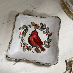 Etta B Cardinal Keepsake Dish