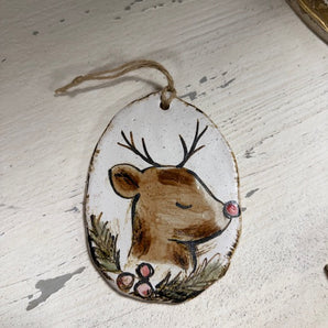 Etta B Jolly Reindeer Ornament