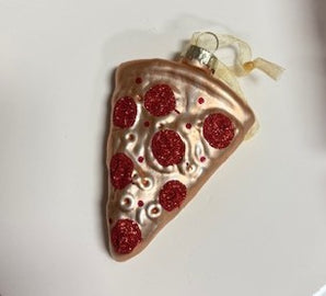 Pizza Glass Ornament