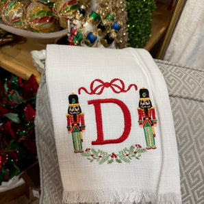 Nutcracker White Fringe Towel