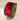 JME 2.5" Red Velvet Fused Green Piping Ribbon