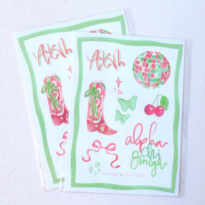 Greek Boots Sticker Sheet