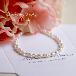 Infant Freshwater Pearls and Crystals Bracelet