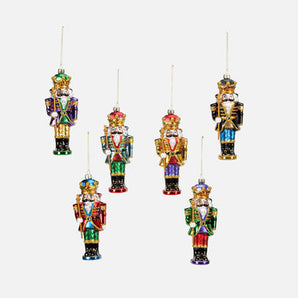6" Glass nutcracker Ornament