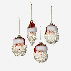 Santa Glass Head Ornament