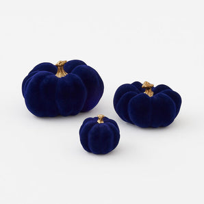Blue Flocked Pumpkins