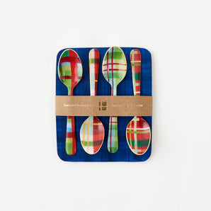 Plaid Spoons Set of 4