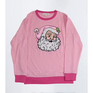 Jolly Pink Santa Kid Sweatshirt