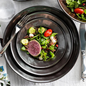 Pewter Stoneware Salad Plate