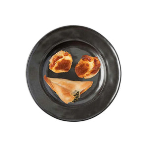 Pewter Stoneware Cocktail Plate