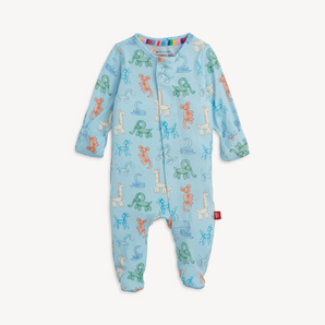 Magnetic Me Blue Party Animals Footie
