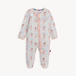 Pretty Plies Modal Footie with Ruffles