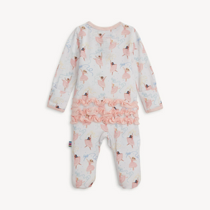 Pretty Plies Modal Footie with Ruffles