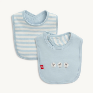 Blue Stripe Reversible Bib