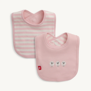 Pink Stripe Reversible Bib