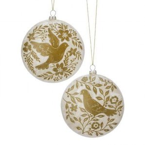 Champagne Dove Ornament