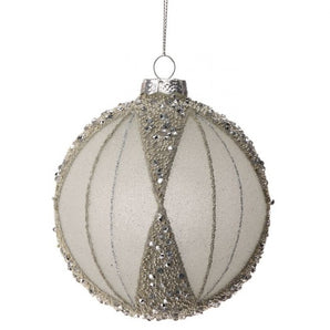 White\Silver Frosted Ball Ornament