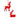 Red Flocked Deer Hanger