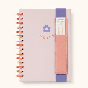 Pretty Posy Notes Oliver Notebook Pen Pocket