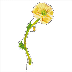 Small Pale Yellow Iceland Poppy Acrylic Flower