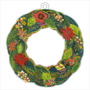 Large Poinsettia Acrylic Wreath