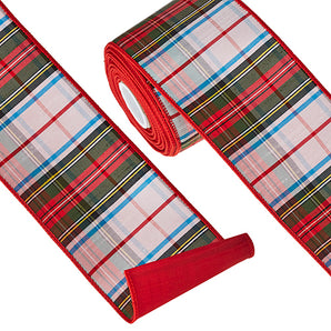 4" Plaid Wired Ribbon