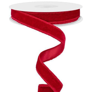 7/8" Cranberry Deluxe Velvet Ribbon