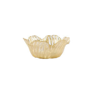 Rufolo Small Glass Gold Flower Bowl