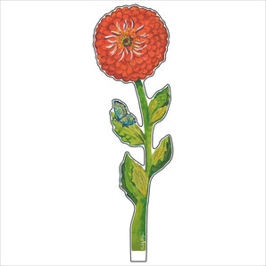 Large Red Zinnia Large Acrylic Flower