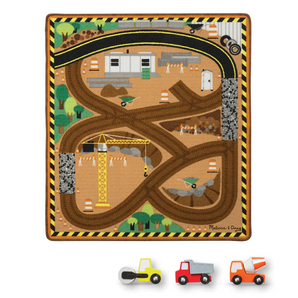 Round The Site Construction Truck Rug