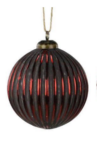 Antique Red Glass Ball Ornament