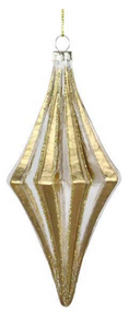 Gold Glass Glitter Finial Ornament