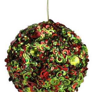 Large Red/Green Chunky Sequin Ornament