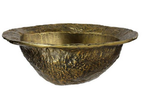 Large Weathered Gold Bowl
