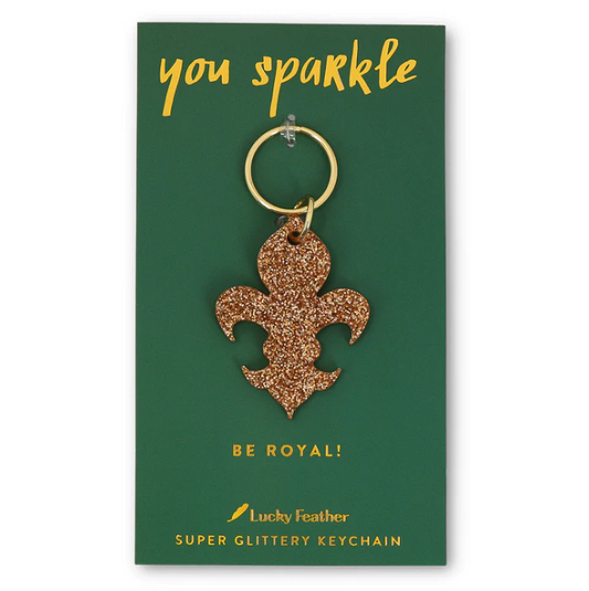Gold Glitter Keychain