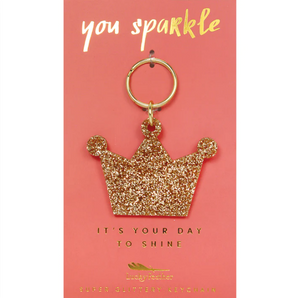 Gold Glitter Keychain