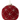 Red Geometric Flocked Glass Ball Ornament