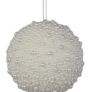 White Pearl Ball Ornament