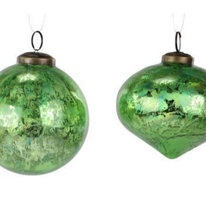 Green Iridescent Glass Ornament