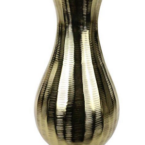 Gold Aluminum Carved Vase