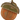 Orange Wood Acorn with Stem