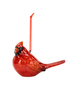 Red Cardinal Glass Ornament