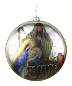 Large Nativity Disc Ornament