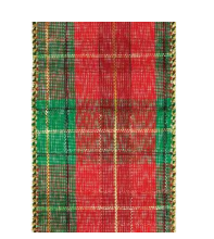 Metallic Christmas Plaid 2.5" Ribbon