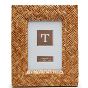 Woven Cane Photo Frame