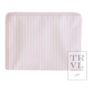 Pimlico Stripe Pink Roadie Zip Pouch