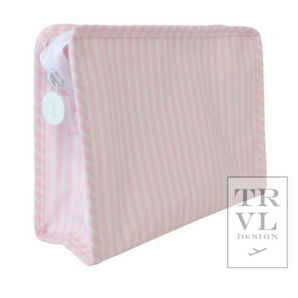 Pimlico Stripe Pink Roadie Zip Pouch