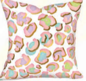 Gold Foil Princess Leopard Pillow