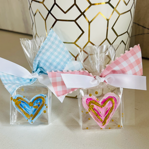 Greek Colorful Heart Acrylic Block