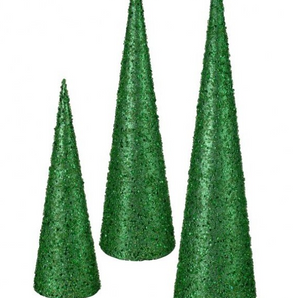 Green Sequin Bead Cone Tree
